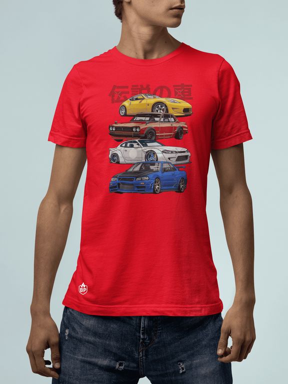 Camiseta JDM 370Z Camiseta GTR34 Skyline Silvia Carro Algodon