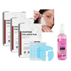 GENERICO - 3 PACK MASCARILLA FACIAL DE COLAGENO + AGUA DE ROSAS