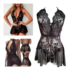 GENERICO - Enterizo de Encaje Babydoll para Dama