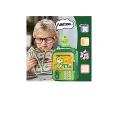 GENERICO - Alcancía caja electrónica de monedas y billetes Dinosaurio