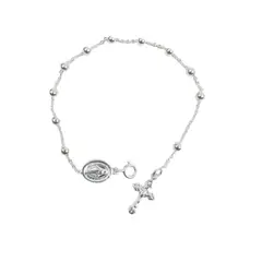 SANTORAL - Pulsera Denario Medalla Milagrosa 4mm - Plata