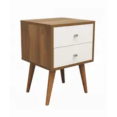 GENERICO - Velador Melamina Vintage Caramelo 2 Cajones