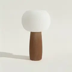 GENERICO - Lámpara Vetra de impresión 3D blanco y marrón