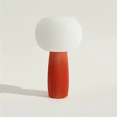 GENERICO - Lámpara Vetra de impresión 3D blanco y anaranjado