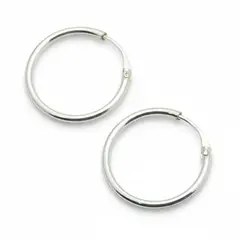 VANDRALA - ARETE DE PLATA ARGOLLA HINDU LISA CS 20MM