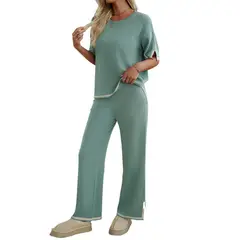TIOZONEY - Trajes casuales para mujer-Verde