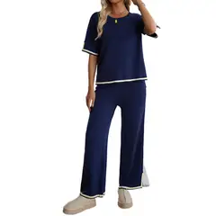 TIOZONEY - Trajes casuales para mujer-Azul