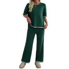 TIOZONEY - Trajes casuales para mujer-Verde