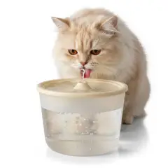GENERICO - Bebedero con Fuente de Agua Eléctrico para Mascotas Crema