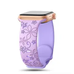 GENERICO - Correa Floral 2D para Apple Watch 40mm - Lila