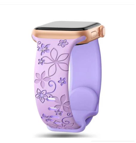 Correa Floral 2D para Apple Watch 46mm - Lila