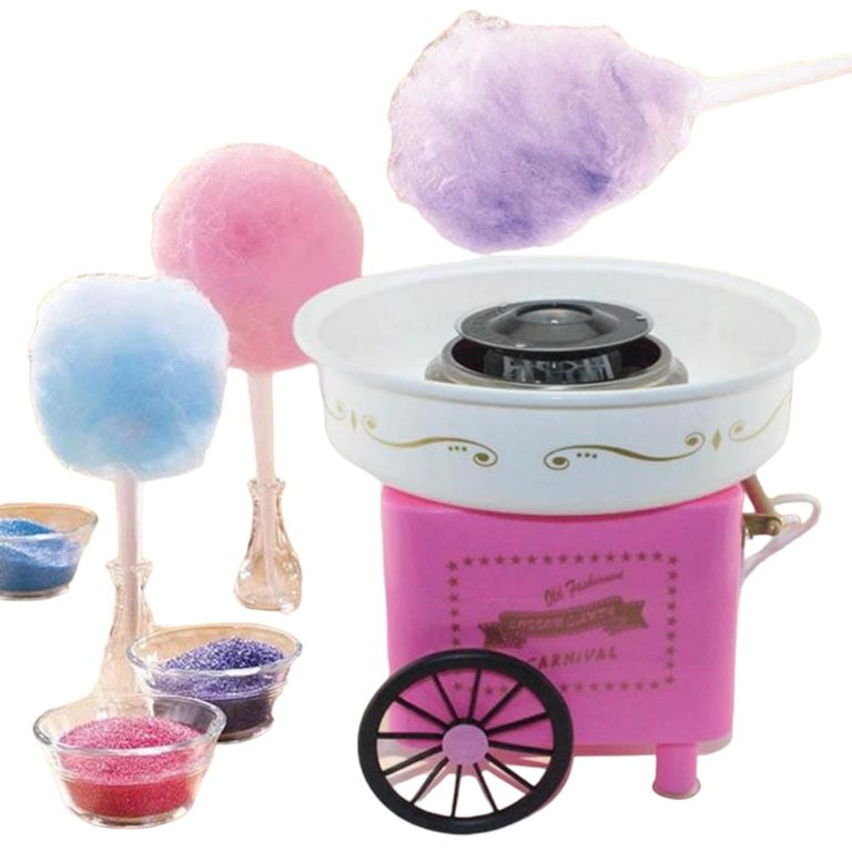 Maquina De Hacer Algodon De Azucar Electrico Carreta Rosa