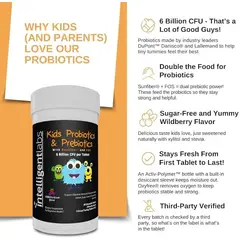 GENERICO - 6 mil millones de CFU probióticos para niños y niños con prebióticos