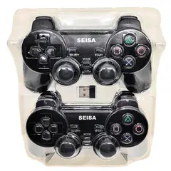 SEISA - Mando Joystick Pc Inalambrico con pila Doble 2 En 1 Gamepad