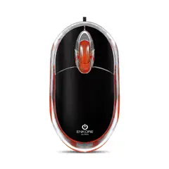 ENKORE - Mouse Oficina LED Alámbrico 1000DPI Negro Ultra EKM 100K