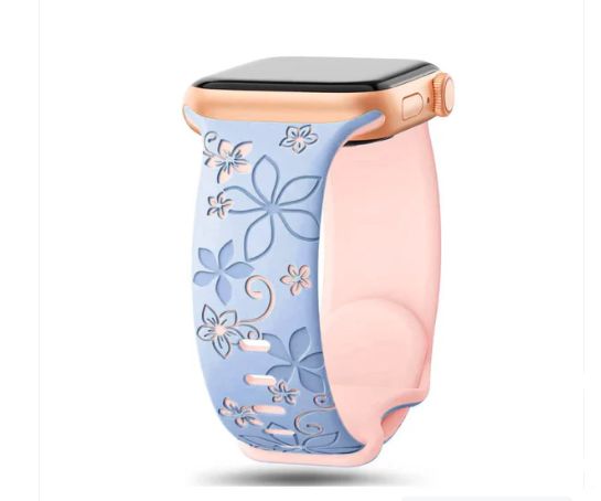 Correa Floral 2D para Apple Watch 49mm - Azul