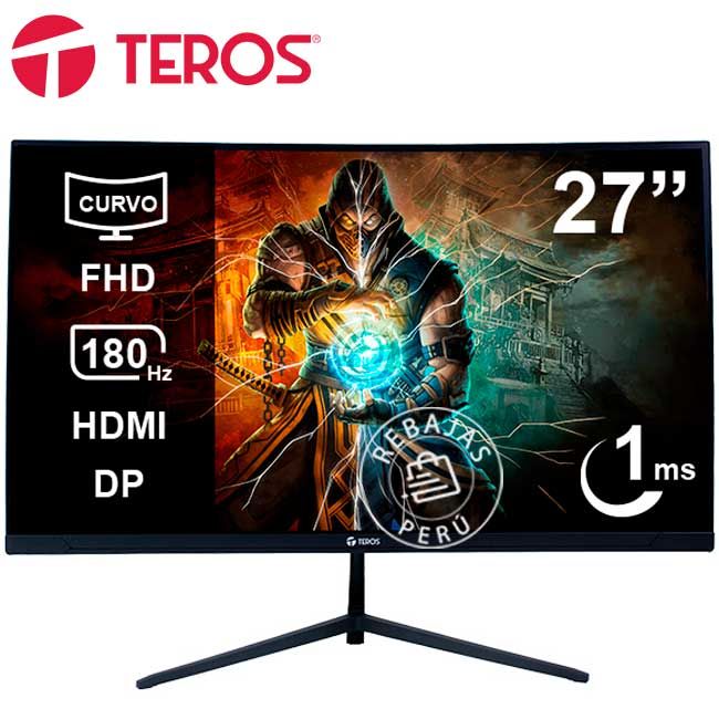 Monitor Curvo TE-2787G 27″ FHD VA 180Hz 1ms HDMI DP Audio Out