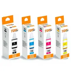 GENERICO - TINTA CANON GI-190 COMPATIBLE PACK DE 4 COLORES