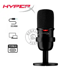 HYPERX - Micrófono SoloCast USB con Soporte Flexible y Ajustable PCPS5