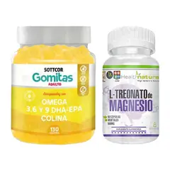 SOTTCOR LABS - GOMITAS OMEGA 3 + L-TREONATO DE MAGNESIO HEALTHNATURAL