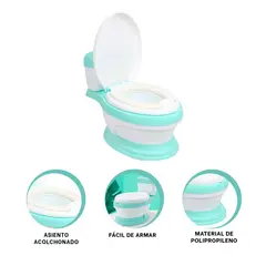 GENERICO - Pack2 Inodoro Infantil de Aprendizaje para Ninos en Verde