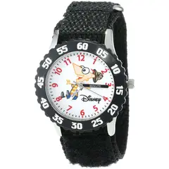 DISNEY PIXAR - Reloj Infantil Disney Phineas Cuarzo Analógico Acero Negro W000156