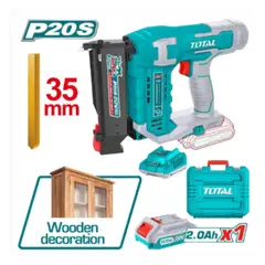 TOTAL TOOLS - Clavadora de Pared 20v + 140 PIN + Bateria y Cargador 2.0AH-TCBNLI3606