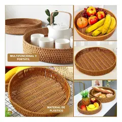 GENERICO - Pack2 Bandeja Moderna de 30cm Marron Y+Regalo Stickers