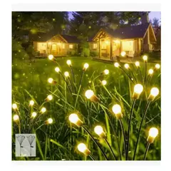 GENERICO - Luces Led Pack 2 Luciérnagas Solar Jardín Hogar Decoración Cálido