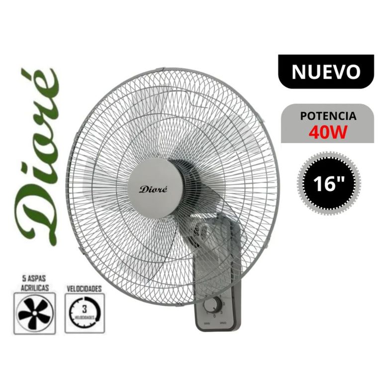 Ventilador de Pared 16 Pulgadas Dioré