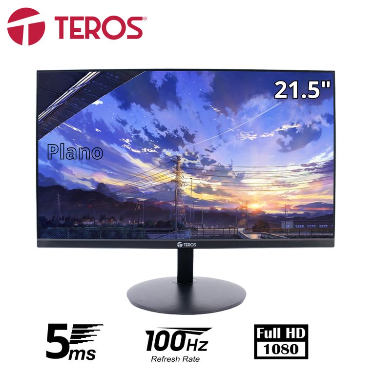 Monitor plano TE-2130CS 215 FHD IPS HDMI VGA VESA