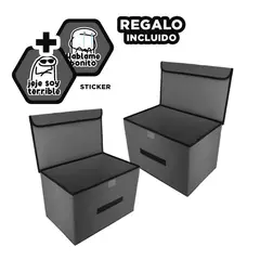 GENERICO - Pack4 Caja Innovadora en Color Negro Y+Regalo Stickers