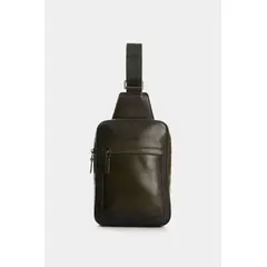 VELEZ - Vélez Mochila De Cuero Para Hombre Hazel Verde Oliva