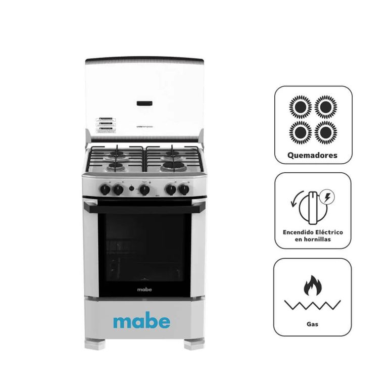 Cocina a Gas 4 Quemadores CMP6012AG1 Silver