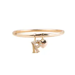 CLEO JOYAS & ACCESORIOS - Puñera Inicial P Corazón Rose