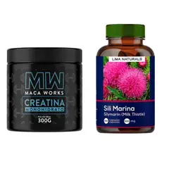 MACA WORKS - Creatina + Silimarina Cápsulas Lima Naturals