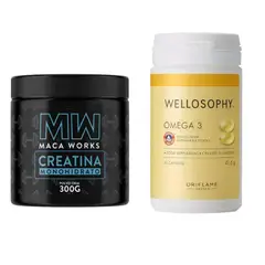 MACA WORKS - Creatina + Omega 3 Cápsulas