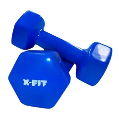 XFIT - MANCUERNAS PLASTIFICADAS 2KG AZUL