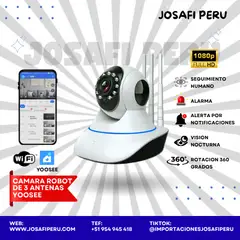 GENERICO - Cámara robot de 3 antenas YOOSEE