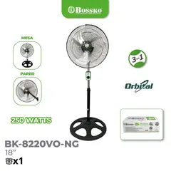 BOSSKO - Ventilador Orbital 3 en 1 de 18" BK-8220VO/NG Negro