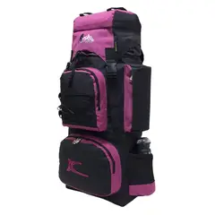 KENGAR - MOCHILA DE CAMPING N4 - - NEGRO-VIOLETA