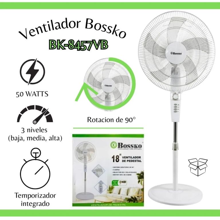 Ventilador Pedestal 18″ con Temporizador - BK-8457VB