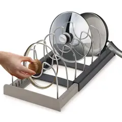 GENERICO - Organizador De Ollas, Sartenes y Tapas Extensible Con 8 Divisiones