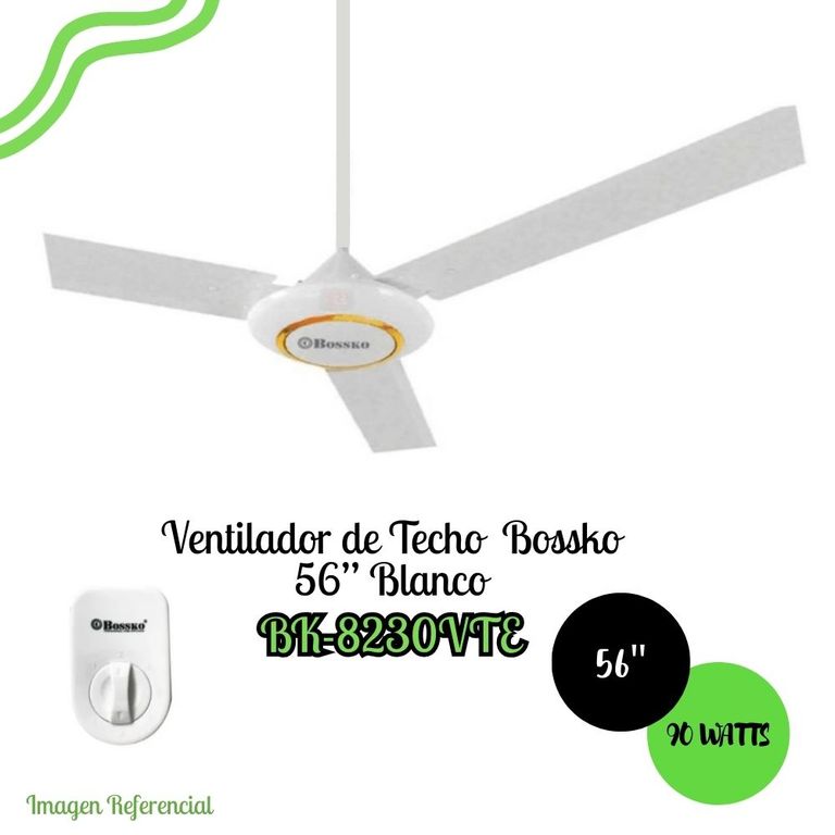 Ventilador de Techo de 56" - 90 Watts BK-8230VTE