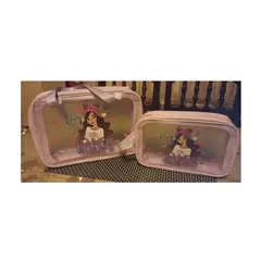 MORITA BAG STORE - SET DE 2 NECESER DE MAQUILLAJE PARA MUJER COLOR ROSA