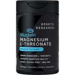 GENERICO - Sports Research® Magnesium L-Threonate con Magtein® – 135 Cápsulas