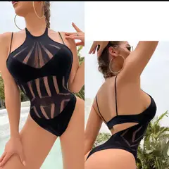 MORITA BAG STORE - LENCERIA CON TRANSPARENCIA PARA MUJER COLOR NEGRO