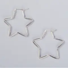 VANDRALA - ARETE DE PLATA ARGOLLA ESTRELLA MEDIANA