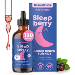 GENERICO - JoySpring SleepBerry – Gotas de Melatonina Infantil, 120 ml