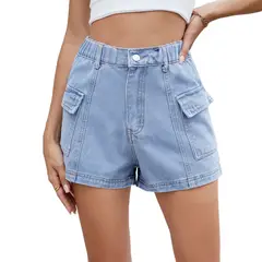 BLWOENS - Shorts Mujer - Azul